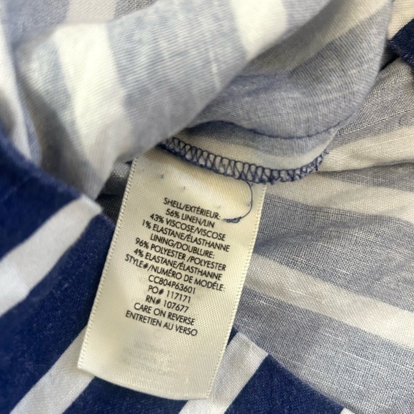 ALICE + OLIVIA scarlet striped pleated tailored shorts linen blend size 4 - Picture 8 of 11